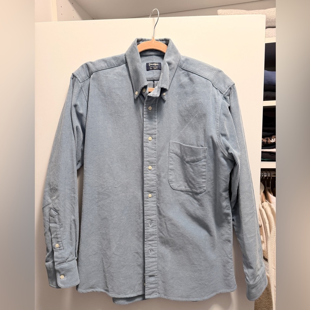 Gitman Bros Vintage Blue Corduroy Work Shirt